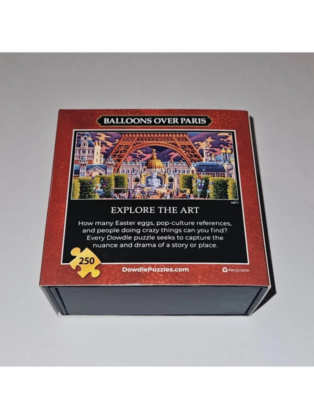 2 Dowdle Mini Wooden Jigsaw Puzzle Lot London Balloons Paris 250 Pieces Complete